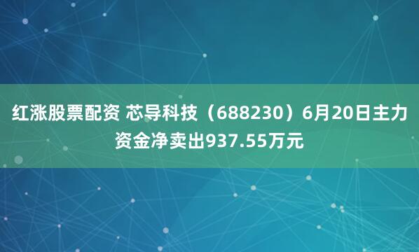 红涨股票配资 芯导科技（688230）6月20日主力资金净卖出937.55万元